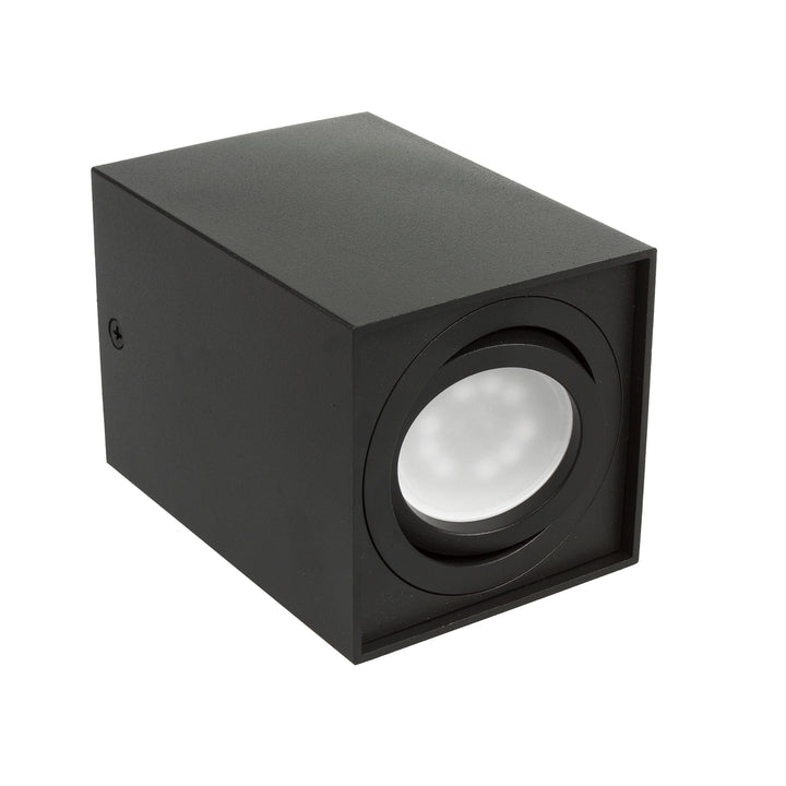 3x Maclean tubo / luminaria de superficie, spot, cuadrada, aluminio, GU10, 80x80x115mm, negro, MCE426 B + 3x bombilla LED 5W