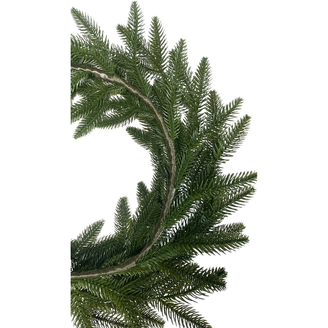 Guirlanda de Natal Grande para Porta, Guirlanda de Natal Verde com 100 Ramos, Verde, 50 cm