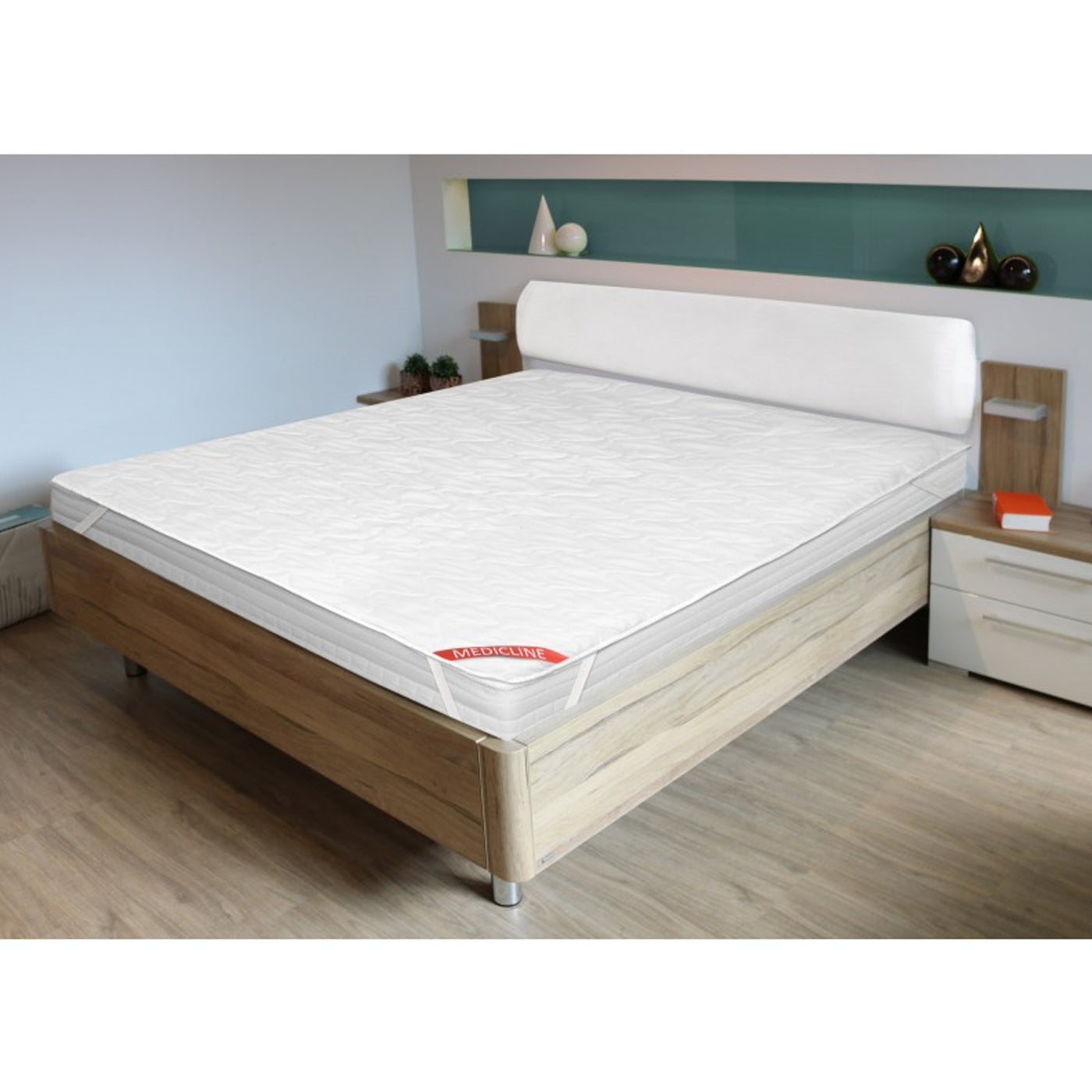 Protector reutilizable para cama con elásticos, 90 x 200 cm
