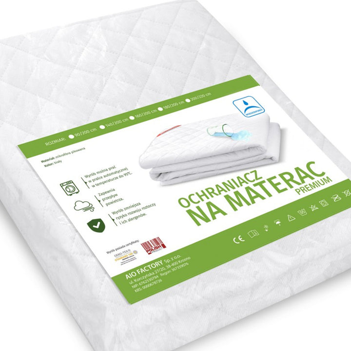 AIO FACTORY Medicline Premium Capa de colchão impermeável protetor acolchoado 80x200cm branco