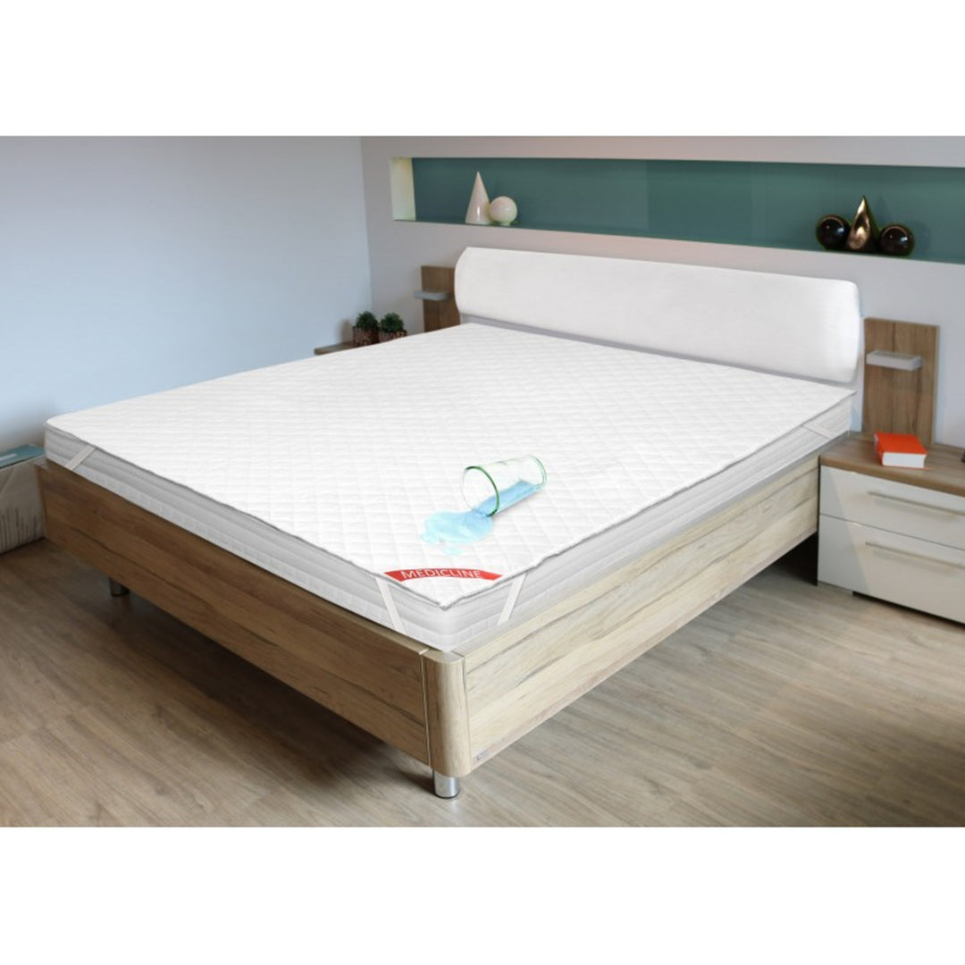 AIO FACTORY Medicline Premium Capa de colchão impermeável protetor acolchoado 80x200cm branco