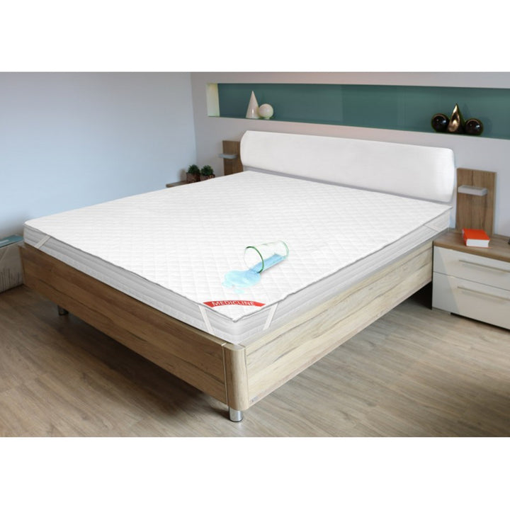 AIO FACTORY Medicline Premium Capa de colchão impermeável protetor acolchoado 80x200cm branco