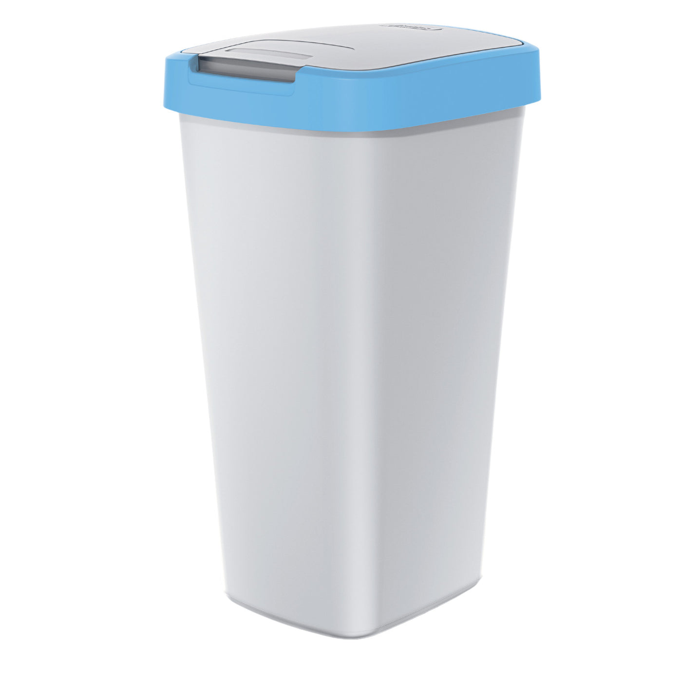 KEDEN COMPACTA Q Papelera con Marco Cubo de Basura (25 L, Ceniza/Azul Claro)