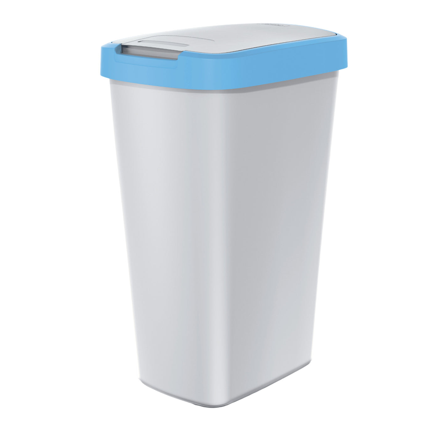 KEDEN COMPACTA Q Papelera con Marco Cubo de Basura (45 L, Ceniza/Azul Claro)