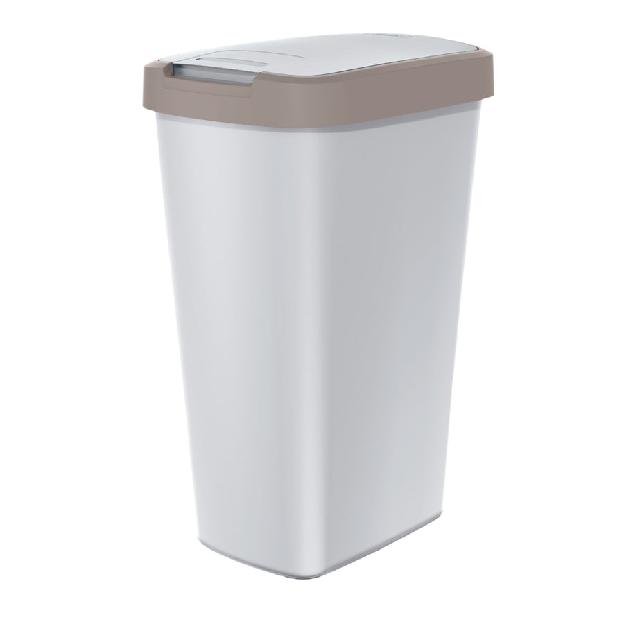 Lixeira KEDEN COMPACTA Q com moldura (45 L, cinza/marrom claro)