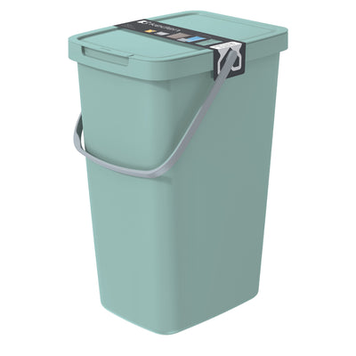 Cubo de basura 20l Keden Systema Q color verde claro