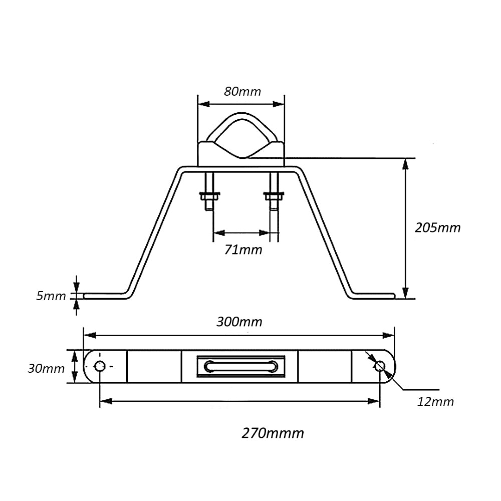 Maclean MCTV-933 Soporte de Montaje para Mástil de Antena 20 cm