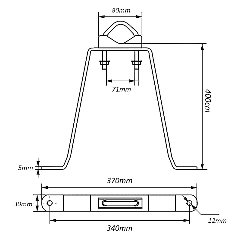 Maclean MCTV-934 Soporte de Montaje para Mástil de Antena 40 cm