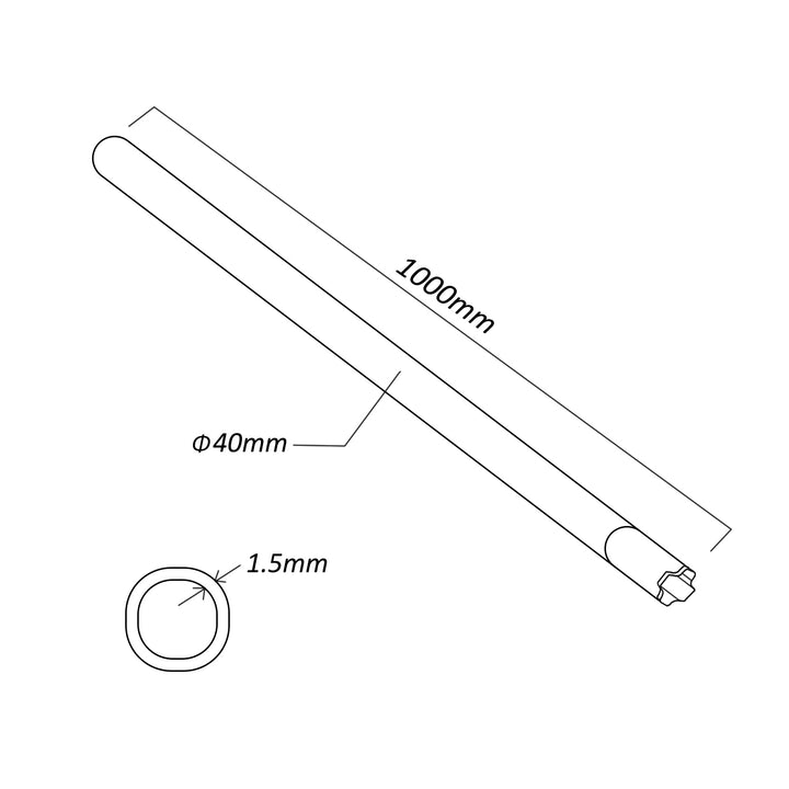 Maclean MCTV-932 Mástil de Antena Mástil Plegable, 40*1,5*1000