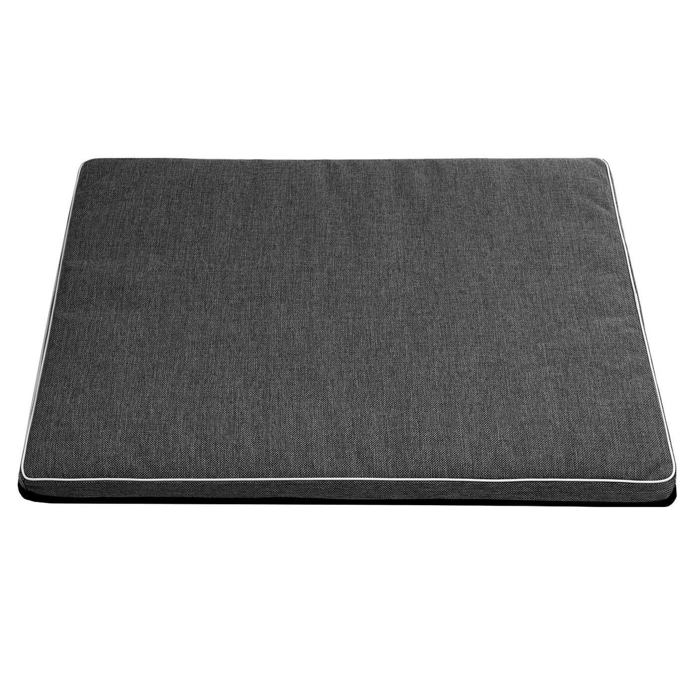 Mestizo Cama Colchón Leon Standard para Perro y Gato Funda Lavable (Gris Oscuro/Blanco, 80x60x5cm)