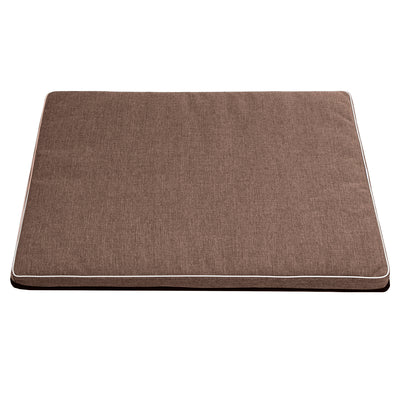 Colchão Cama Mestizo Leon Standard para Cães e Gatos Capa Lavável (Marrom/Branco, 80x60x5)