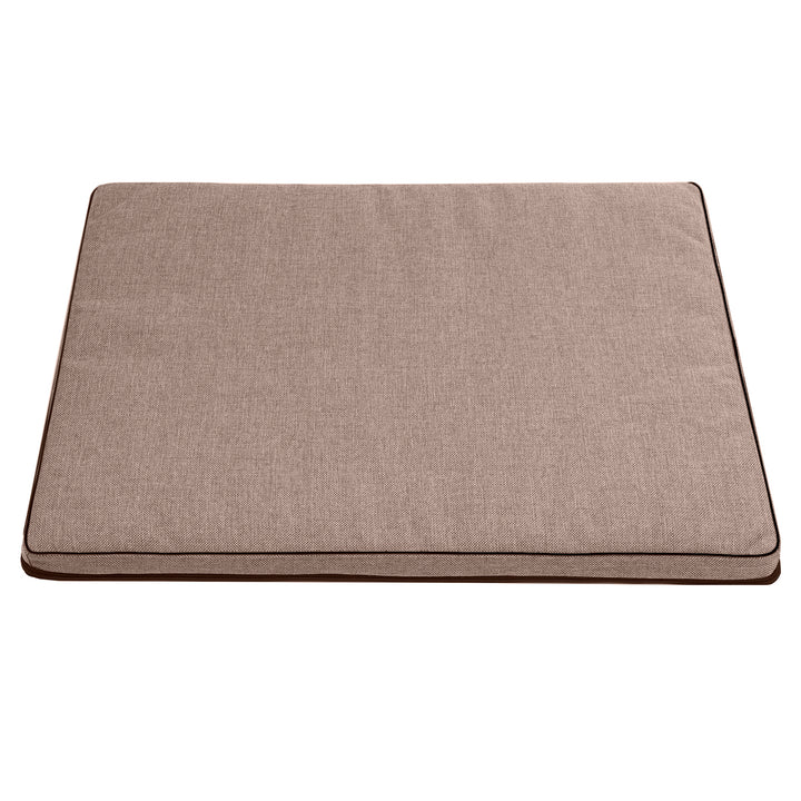 Colchão Cama Mestizo Leon Standard para Cães e Gatos Capa Lavável (Bege/Preto, 80x60x5)