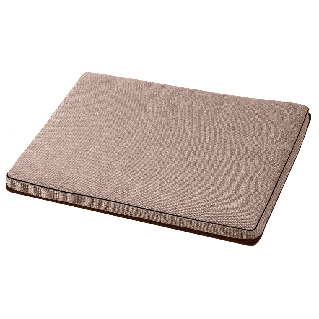 Colchão Cama Mestizo Leon Standard para Cães e Gatos Capa Lavável (Bege/Preto, 80x60x5)