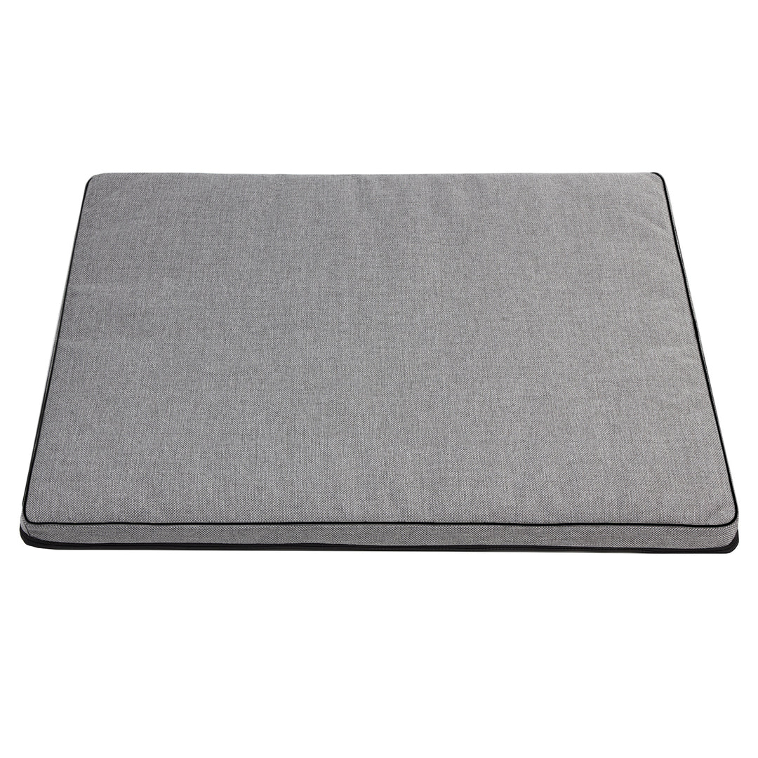 Colchão cama padrão Mestizo Leon para cães e gatos, capa lavável (cinza claro/preto, 80x60x5)