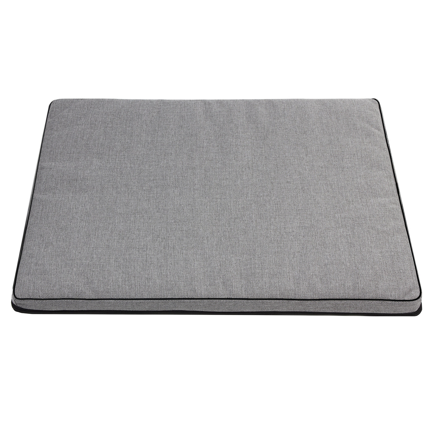 Colchão cama padrão Mestizo Leon para cães e gatos, capa lavável (cinza claro/preto, 80x60x5)