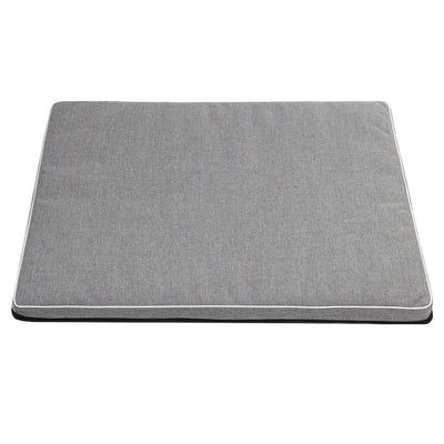 Mestizo Cama Colchón Leon Standard para Perro y Gato Funda Lavable (Gris Claro/Blanco, 80x60x5)