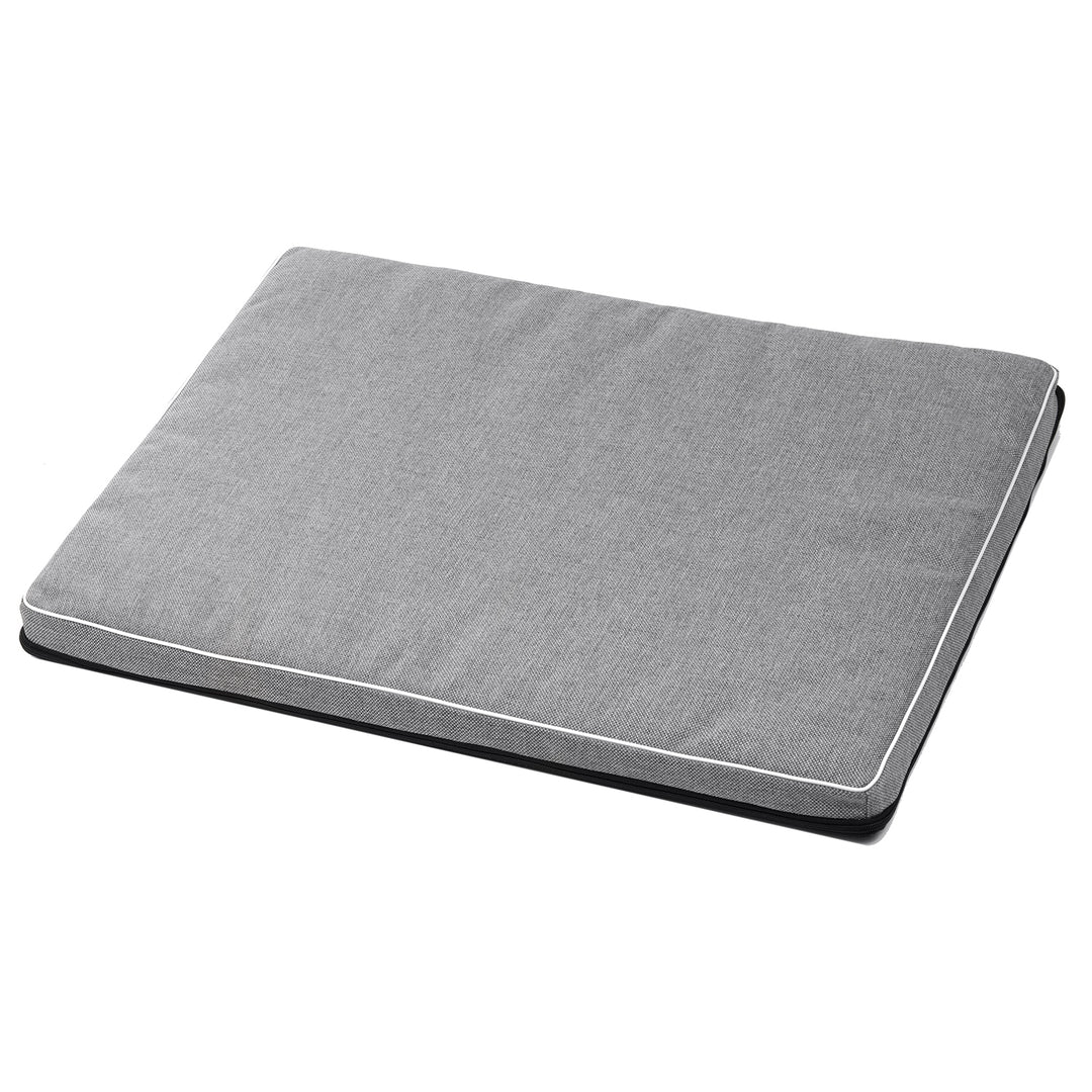 Mestizo Cama Colchón Leon Standard para Perro y Gato Funda Lavable (Gris Claro/Blanco, 80x60x5)