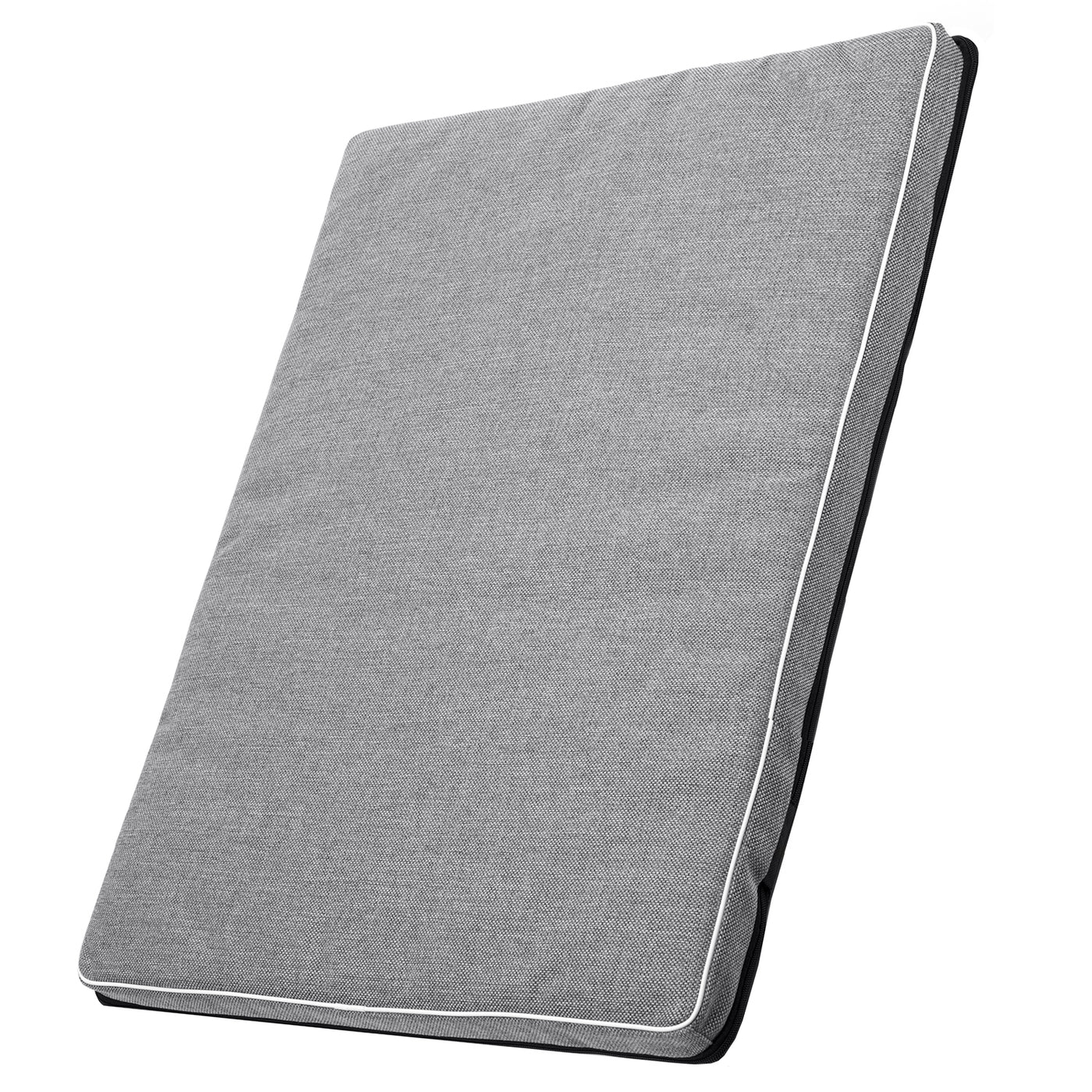 Mestizo Cama Colchón Leon Standard para Perro y Gato Funda Lavable (Gris Claro/Blanco, 80x60x5)