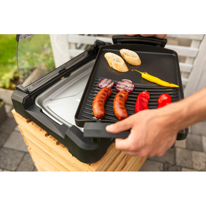 Placa de cozimento para churrasqueira elétrica Blaupunkt GRT801 39x29cm 2200W