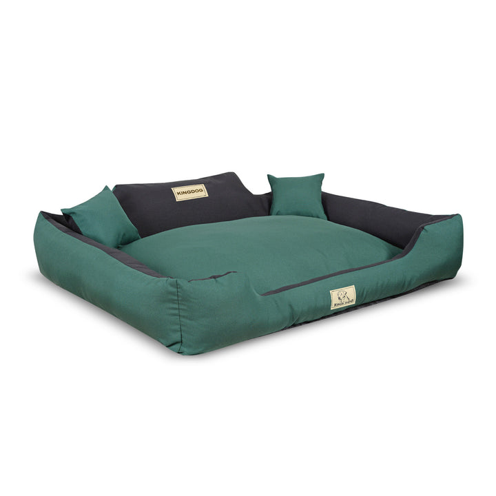 Cama elástica Panamá com zíper KingDog MM43 Cama removível e lavável para animais de estimação 100% poliéster Peso: 160 g/m2 (tamanho externo: 115x95cm/tamanho interno: 100x80cm, verde