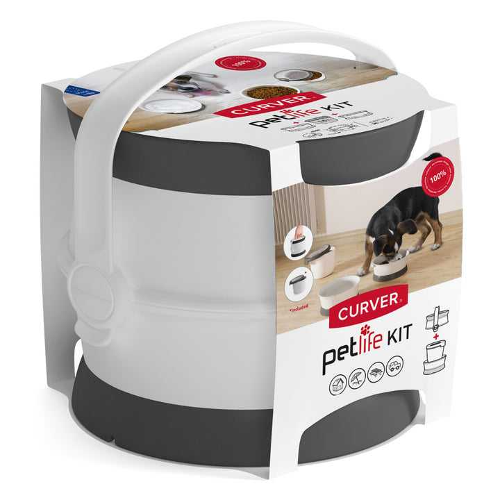 Curver Travelkit Pet Food Container Conjunto de recipientes de viagem 1,5L Conjunto de viagem para cães e gatos