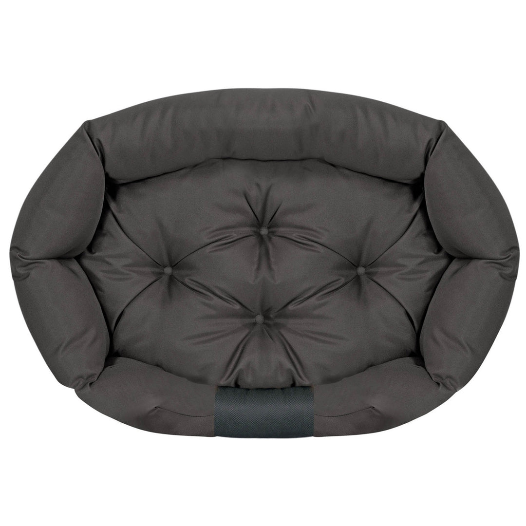 Cama para perro ovalada 75x50cm impermeable negro CODUOWAL75/50CZA