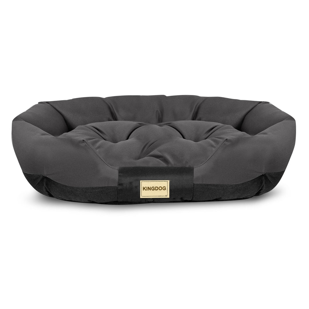 Cama para perro oval 115x95cm impermeable negro CODUOWAL115/95CZA