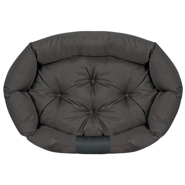 Cama para perro oval 115x95cm impermeable negro CODUOWAL115/95CZA