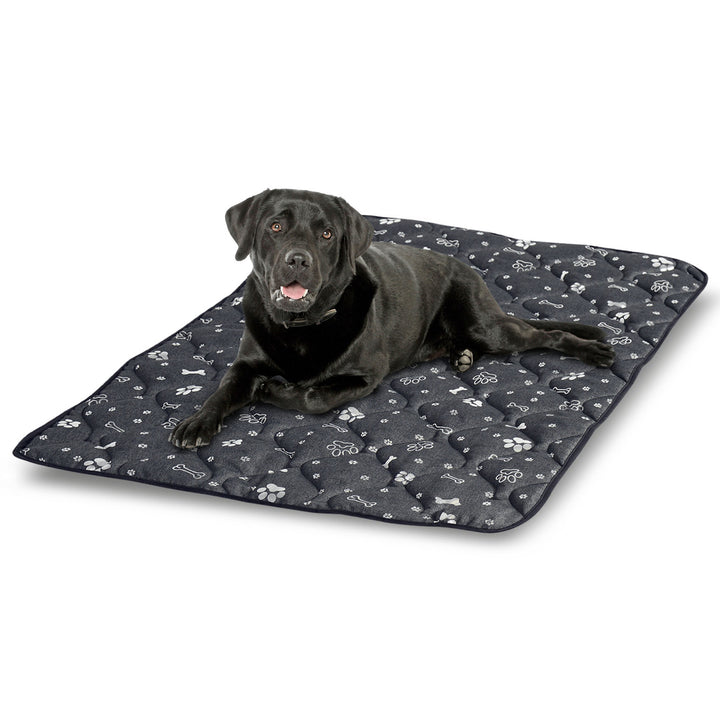 Colchoneta impermeable y duradera Prestige Dog Bed (100 x 70 cm, Hueso plateado)