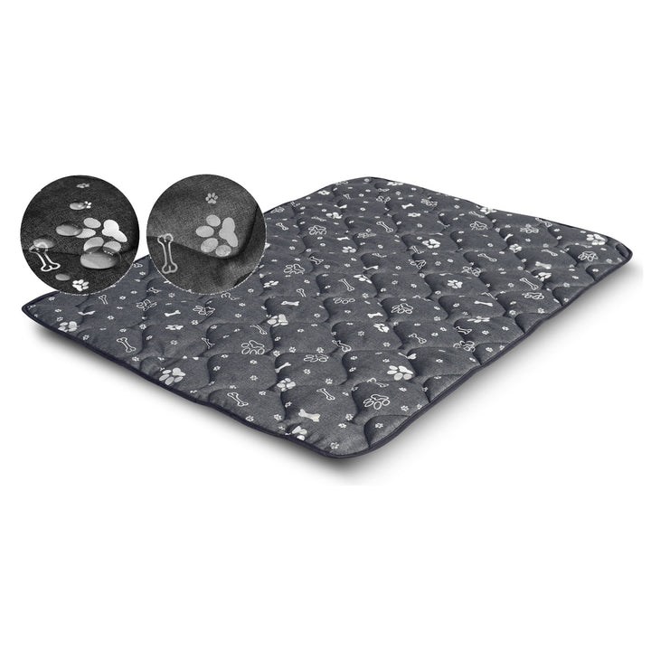 Colchoneta impermeable y duradera Prestige Dog Bed (100 x 70 cm, Hueso plateado)