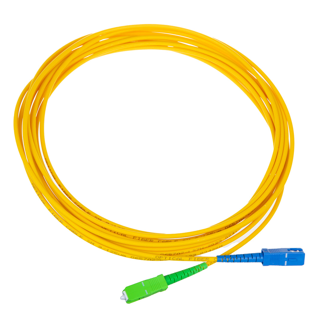 Maclean MCTV-401 Cable patchcord de fibra óptica, SC/APC-SC/UPC SM 9/125 LSZH, monomodo, longitud 1 m, simplex, G657A2