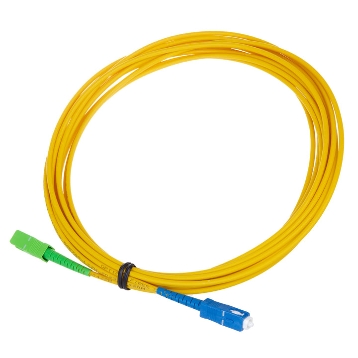 Maclean MCTV-401 Cable patchcord de fibra óptica, SC/APC-SC/UPC SM 9/125 LSZH, monomodo, longitud 1 m, simplex, G657A2