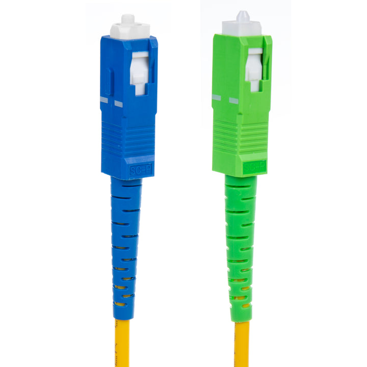 Maclean MCTV-401 Cable patchcord de fibra óptica, SC/APC-SC/UPC SM 9/125 LSZH, monomodo, longitud 1 m, simplex, G657A2