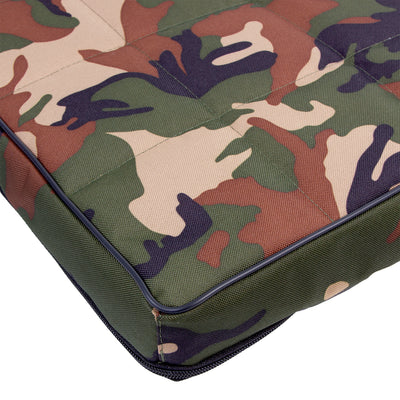 Mestizo Vigo Colchoneta para Perro Cama para Perro Colchoneta para Perro Fondo Acolchado Antideslizante Tejido de Poliéster Cordura Impermeable (80x60x5cm, Camuflaje/Negro)