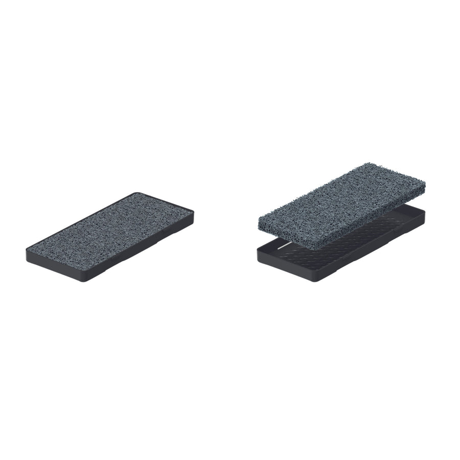 Embalagem de 3 filtros de carvão para contentores de lixo Keden, compatíveis com a série Keden Kaddi Q, 155 x 65 mm