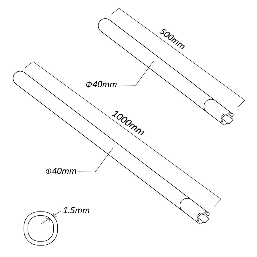 Conjunto de mástil de antena de acero galvanizado MCTV-931+MCTV-932