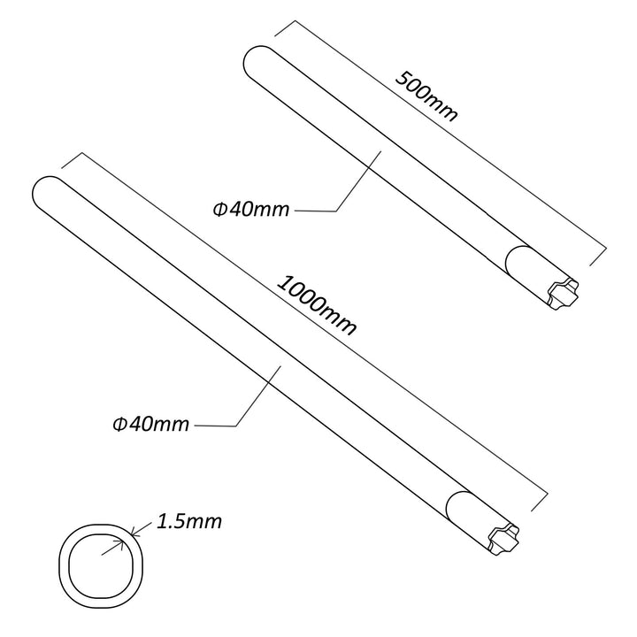 Conjunto de mástil de antena de acero galvanizado MCTV-931+MCTV-932