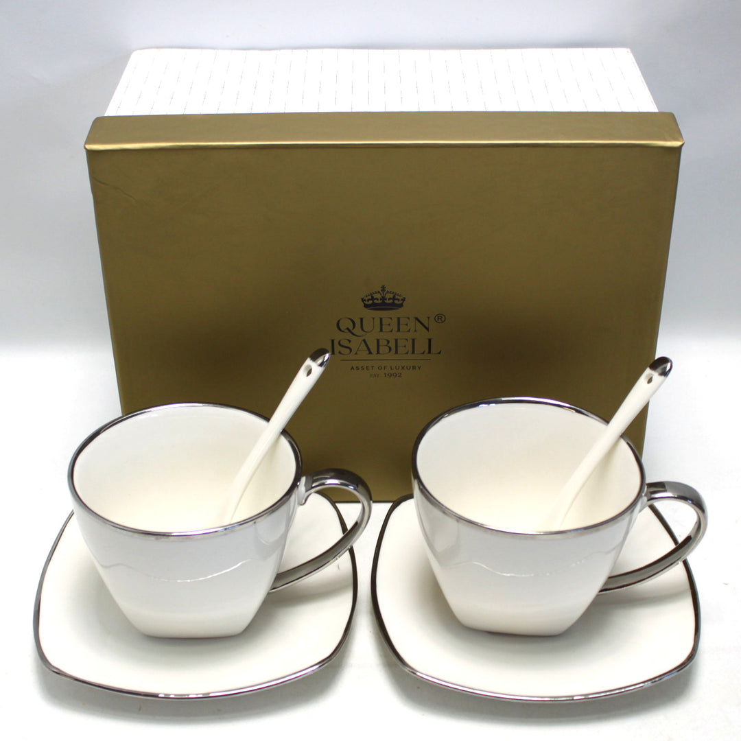 Queen Isabell Juego de Tazas de Café de Porcelana W23SV60-06358