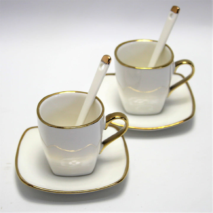 Queen Isabell Juego de Tazas Espresso de Porcelana con Platos W23GD06-06464