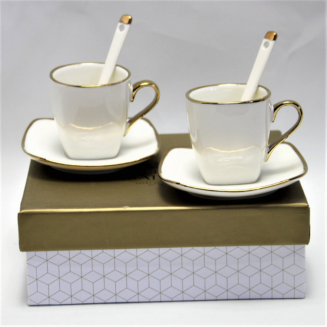 Queen Isabell Juego de Tazas Espresso de Porcelana con Platos W23GD06-06464