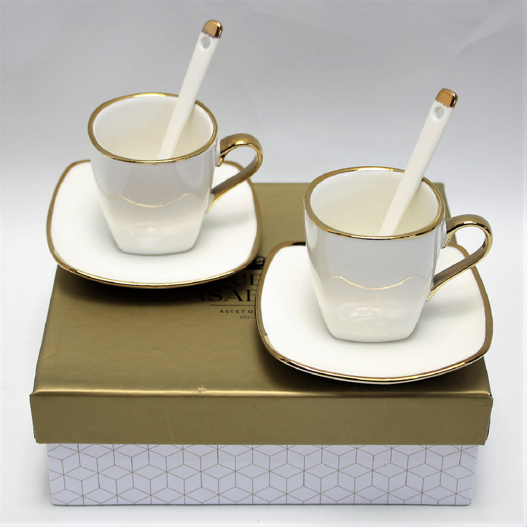 Queen Isabell Juego de Tazas Espresso de Porcelana con Platos W23GD06-06464