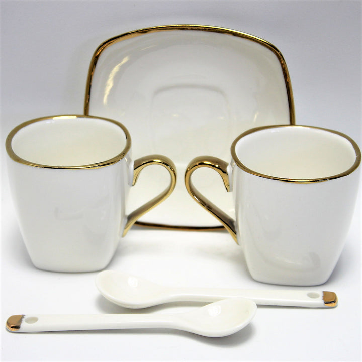 Queen Isabell Juego de Tazas Espresso de Porcelana con Platos W23GD06-06464