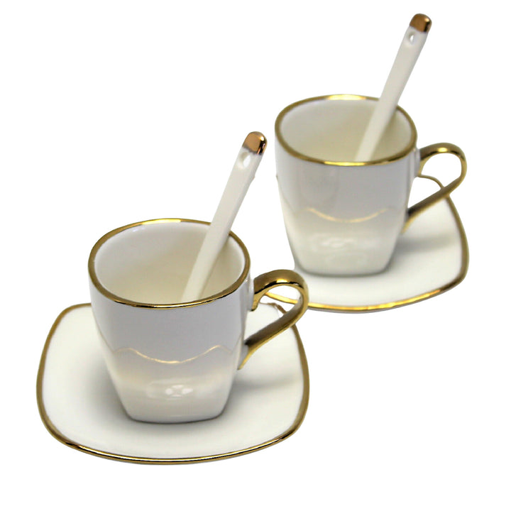 Queen Isabell Juego de Tazas Espresso de Porcelana con Platos W23GD06-06464