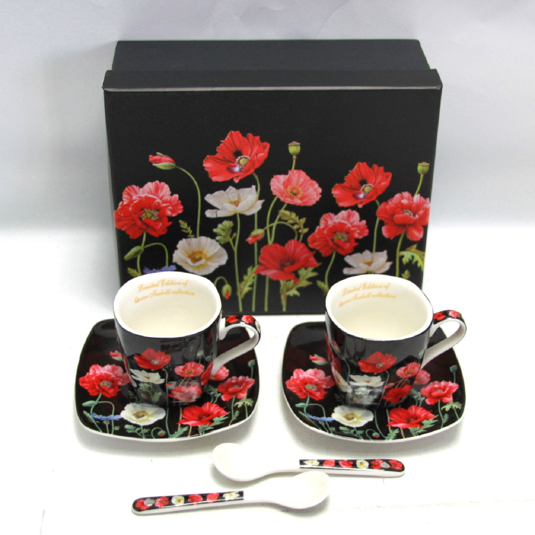 Queen Isabell Juego de Tazas Espresso de Porcelana con Platos W9PB06-09510