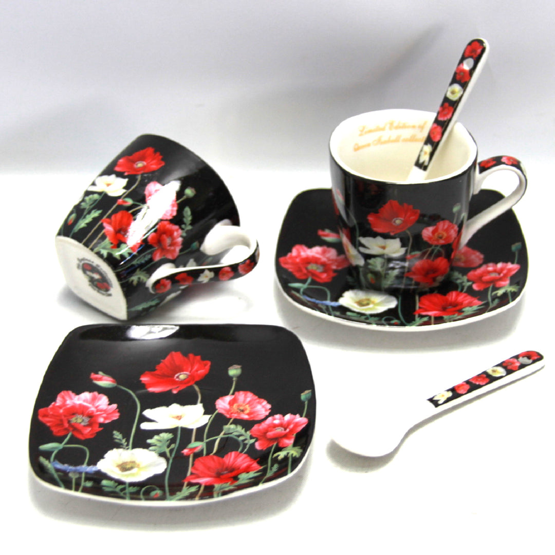 Queen Isabell Juego de Tazas Espresso de Porcelana con Platos W9PB06-09510