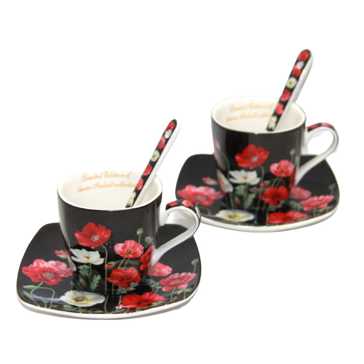 Queen Isabell Juego de Tazas Espresso de Porcelana con Platos W9PB06-09510