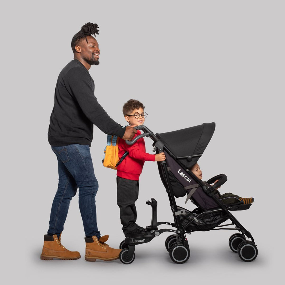 BuggyBoard MAXI+ Juego de Accesorios para Cochecito Sillín Adaptador Negro/Gris