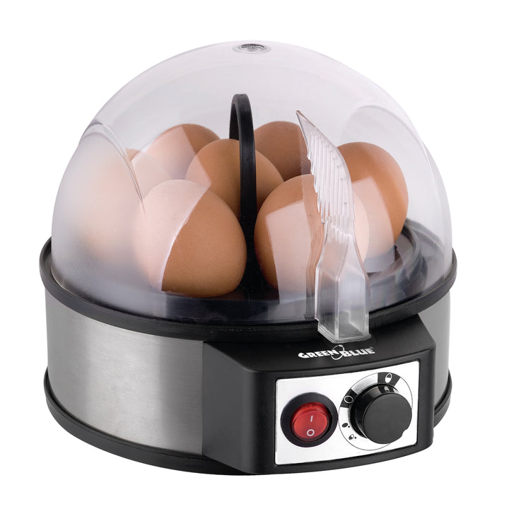 GreenBlue GB573 Cocedor de Huevos Automático, Potencia 400W, hasta 7 Huevos, Vaso Medidor, 220-240V~, 50 Hz