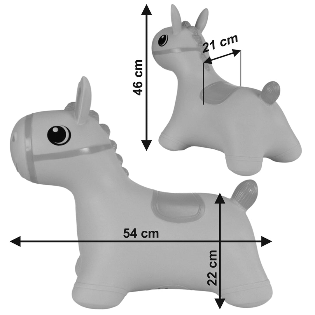 Hoppimals Saltador de Goma, Caballo Marrón, Bomba de Inflar, T-TFF-NN186