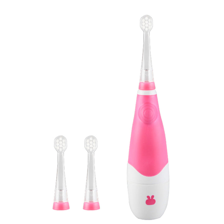 SEAGO Cepillo Dental Sónico Infantil, Color Rosa, 1xAA 1,5V (no incluido), 4 Puntas de Repuesto, SG-902 Rosa